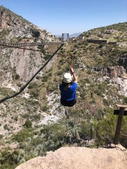 hiking in the mountains