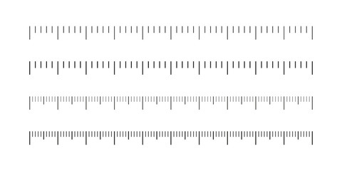 Black measuring scale on white background. Weight scale icon vector illustration. Vector lines. Scale vector sign isolated. Bar level meter vector illustration.