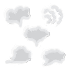 Smoke and steam smell lines.  Hand drawn doodle smoke, clouds and fog