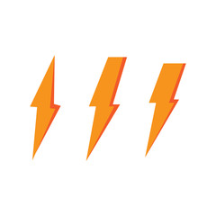 Electric thunderbolt symbol icon. Vector illustration icons
