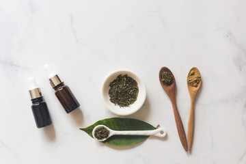 Herb medicine organic natural in the laboratory.marijuana. turmeric.food nutrition healthy and wellness