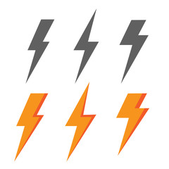 Bolt Lighting Icons Thunderstorm. Vector illustration icons