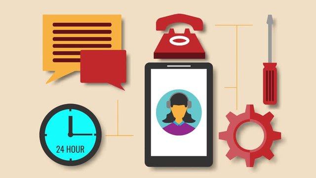 customer service motion graphic animation