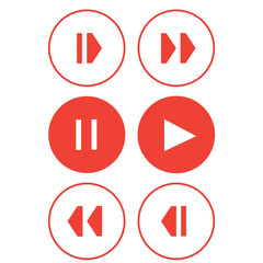 Play vector icon. Media player sign