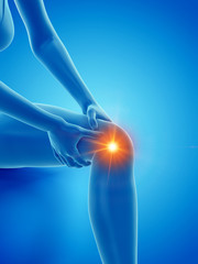 3d rendered medically accurate illustration of a woman having a painful knee