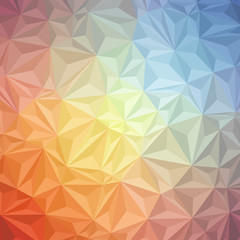 Abstract Low Polygon gradient Generative Art background illustration