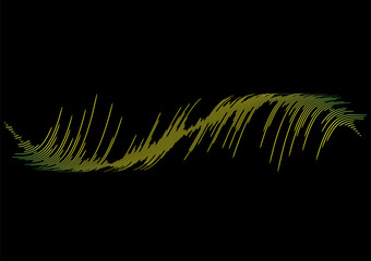 Naklejka premium Pulse music player. Jpeg audio wave on black background