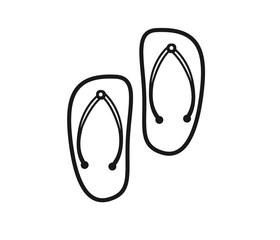 flip flop icon vector 
