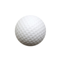 Golf ball isolated on white