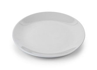 empty plate isolated on white background