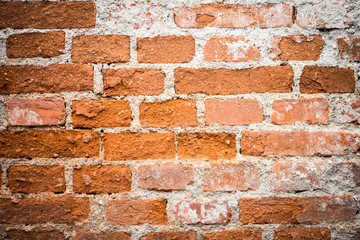 close up view of the bricks wall