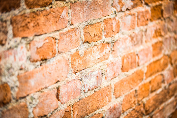 close up view of the bricks wall