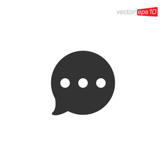 Chat Message Icon Design Vector