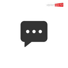 Chat Message Icon Design Vector