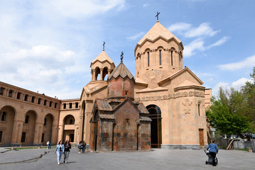 Fototapeta na wymiar Yerevan, Armenia-April, 29 2019: Church of St. Anne, Temple of Armenian Apostolic Church