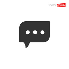 Chat Message Icon Design Vector