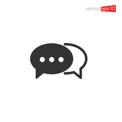 Chat Message Icon Design Vector