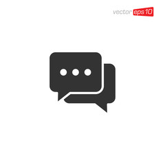 Chat Message Icon Design Vector