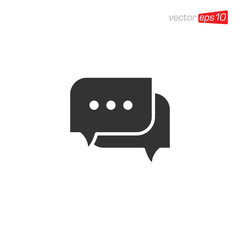 Fototapeta premium Chat Message Icon Design Vector