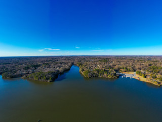 Oak Hollow Lake with Hanging Rock on horizon