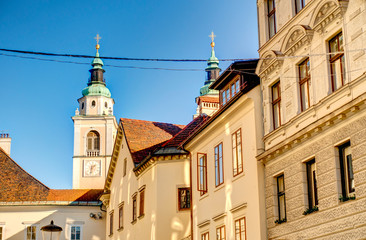 Fototapeta na wymiar Ljubljana, Historical center, HDR Image
