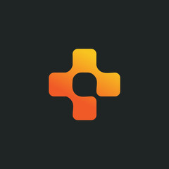 Obraz premium Plus or Cross Logo Design Template