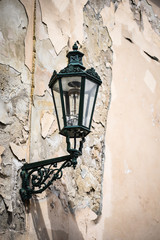 designed street lamp in Prague