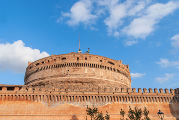 Fototapeta na wymiar Mausoleum of Hadrian, known as the Castel Sant'Angelo in Rome