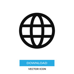 World wide web vector icon, simple sign for web site and mobile app.