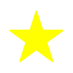 Customer satisfaction rating, stars 1 to 5, golden yellow