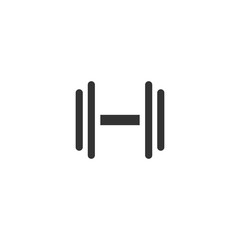 Dumbbell icon. Body building equipment symbol. Logo design element