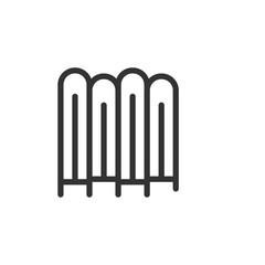 Radiator icon. Heater symbol. Logo design element