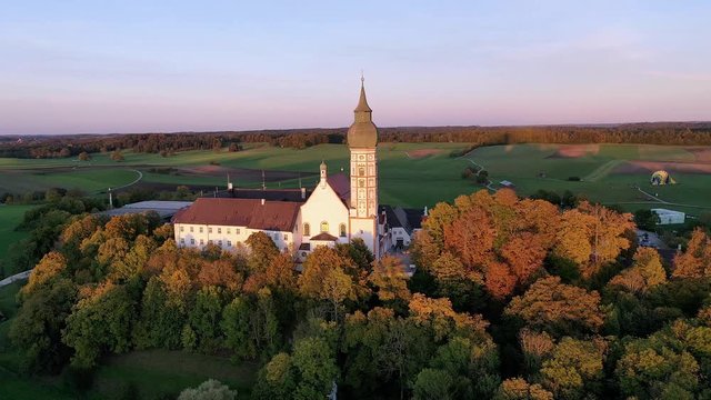 Andechs Abbey in the evening, Bavaria, Germany