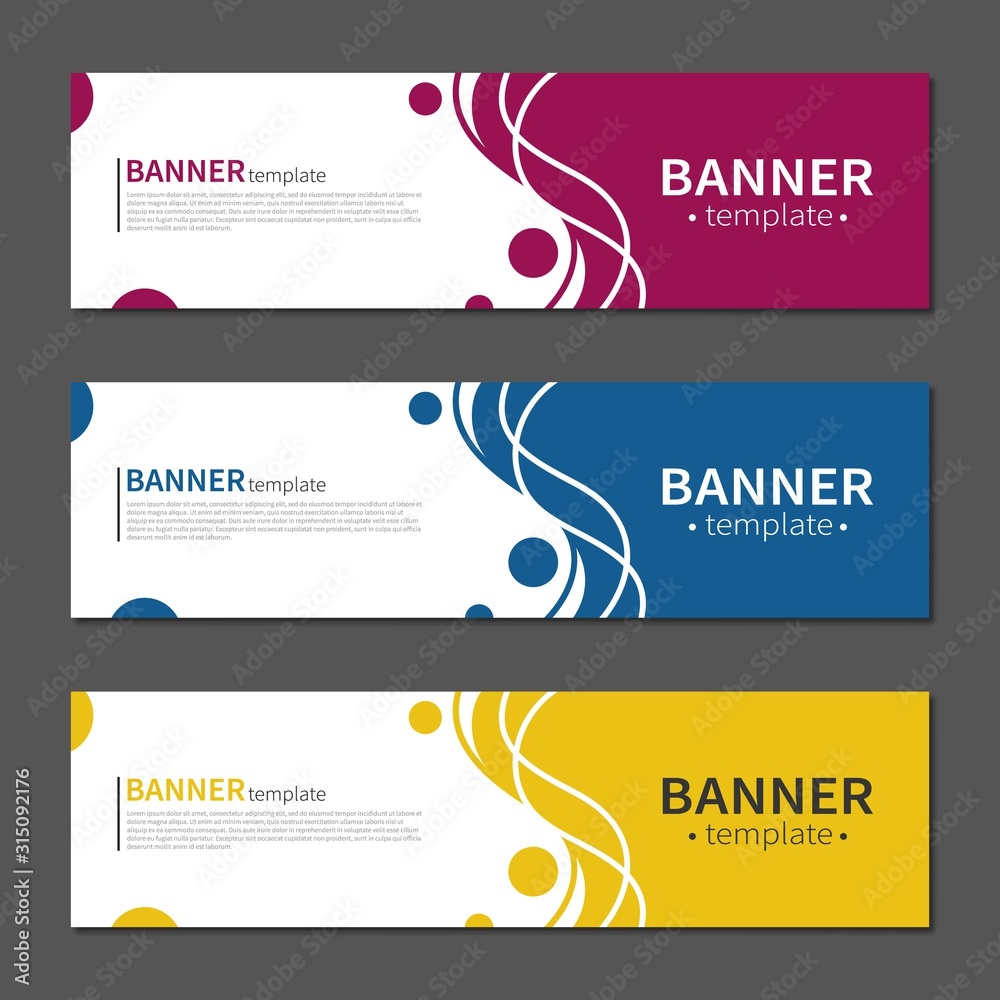 Poster Abstract geometric design banner template. Vector liquid shape layout banners. Template ready for use in web or print design.