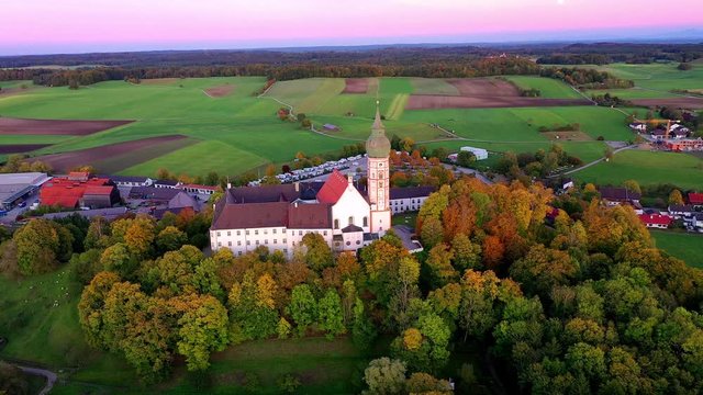 Andechs Abbey in the evening, Bavaria, Germany