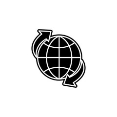 World transport icon. Simple glyph, flat vector of global logistics icons for ui and ux, website or mobile application