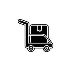 Move box icon. Simple glyph, flat vector of global logistics icons for ui and ux, website or mobile application