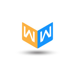 Vector WW initial logo minimalist designs template