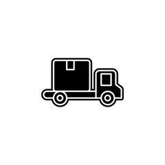 Delivery truck icon. Simple glyph, flat vector of global logistics icons for ui and ux, website or mobile application