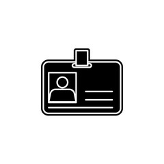 Id card icon. Simple glyph, flat vector of global logistics icons for ui and ux, website or mobile application