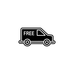 Free sending icon. Simple glyph, flat vector of global logistics icons for ui and ux, website or mobile application