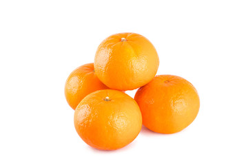 fresh tangerine orange on white background fruit agriculture food isolated