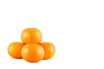 ripe orange on white background fruit agriculture food isolated