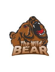 illustration of angry bear esport logo