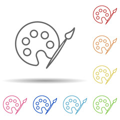 Art, brush, holland in multi color style icon. Simple thin line, outline vector of halloween icons for ui and ux, website or mobile application