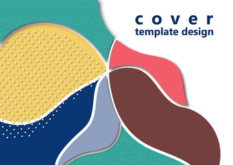 Modern geometric wave pattern background, dynamic liquid shapes, abstract bright color. Background pattern mosaic texture. Cover design, poster, flyer, book design.