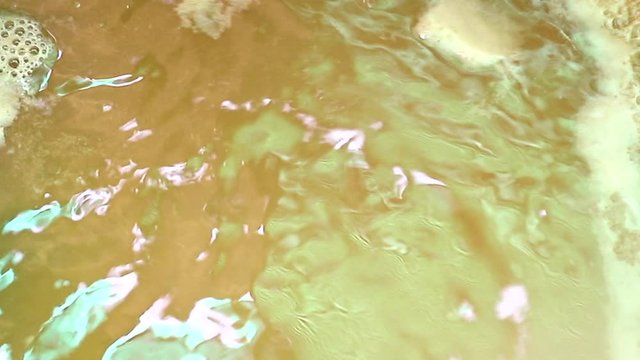 Beer wort starting to boil, Wort for Home Brew Wheat Beer.