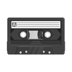 Isolated object of cassette and tape symbol. Graphic of cassette and reel vector icon for stock.