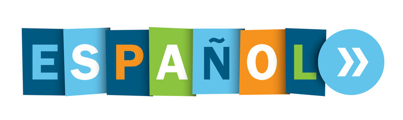 ESPANOL (SPANISH) vector typography web button