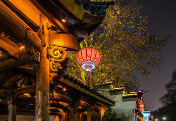 Night view of Nanjing Confucius Temple